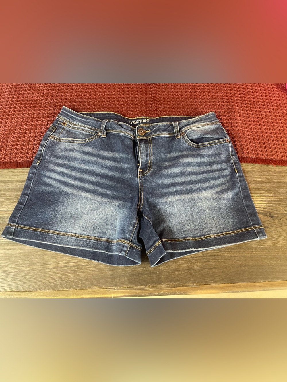 Maurices Dark Blue Denim Jean Shorts